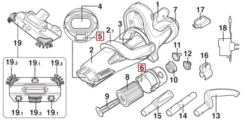Nisza do wkładu Kokido do odkurzacza Voltera EV60 (EV60ASM02) Kokido