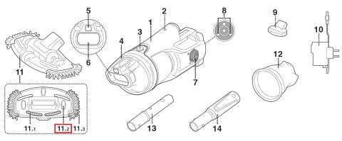 Zestaw 3 kółek Kokido do odkurzacza Telsa EV30 (EV30-ASM07/GRY) Kokido