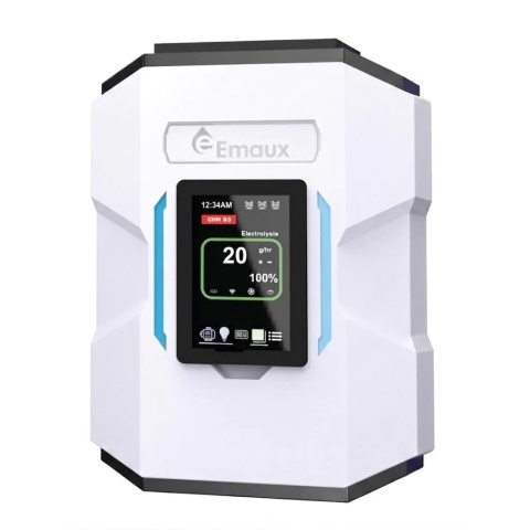 Inteligentny elektrolizer soli Emaux CyberSync CS-A20 9130601 do basenu 60m3 z panelem LCD i Wi-Fi stacja chlorator