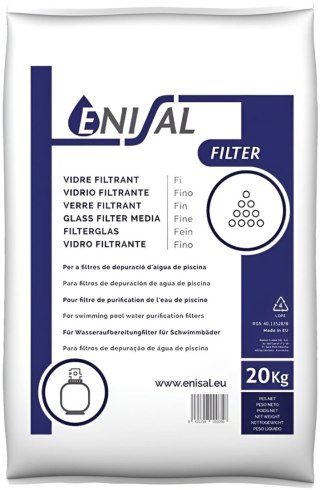 ENISAL Med 2.5-4.5 mm - Szklane złoże filtracyjne do basenu 20kg