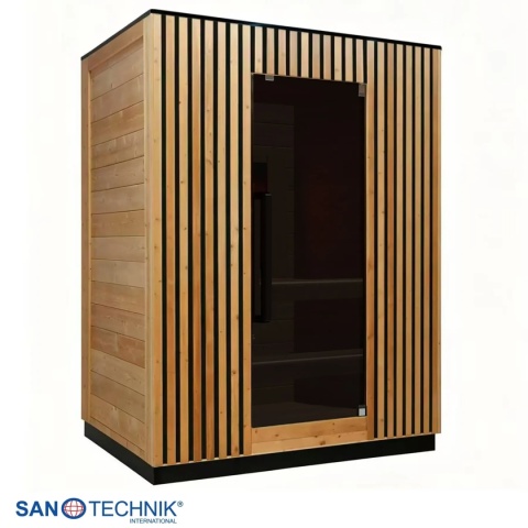 Sauna zewnętrzna TRONDHEIM M Sanotechnik FA10160 termo świerk piec 6kW IR dla 2 osób EAN 9002827086817