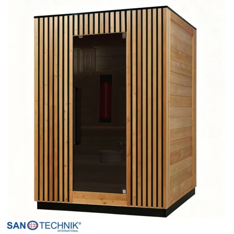 Sauna zewnętrzna TRONDHEIM M Sanotechnik FA10160 termo świerk piec 6kW IR dla 2 osób EAN 9002827086817