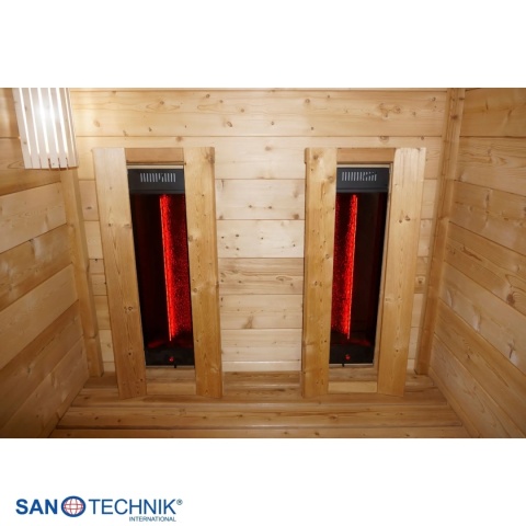 Sauna zewnętrzna TRONDHEIM M Sanotechnik FA10160 termo świerk piec 6kW IR dla 2 osób EAN 9002827086817