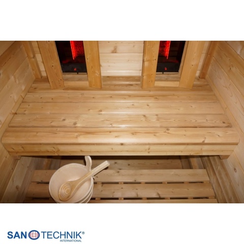 Sauna zewnętrzna TRONDHEIM M Sanotechnik FA10160 termo świerk piec 6kW IR dla 2 osób EAN 9002827086817